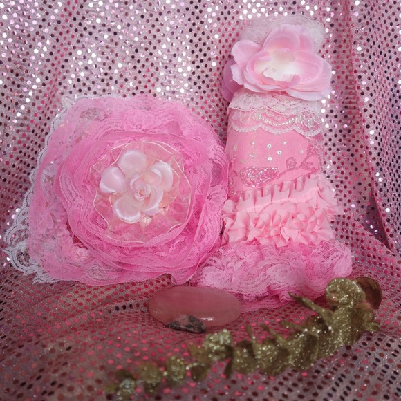 Hand Crafted Cherry Blossom &Rose Scented Pillow&Gypsy BottleSet - Picture 7 of 14
